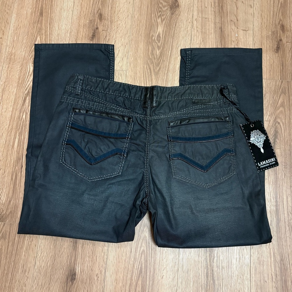 Black Lamasini straight leg jeans size:42/30